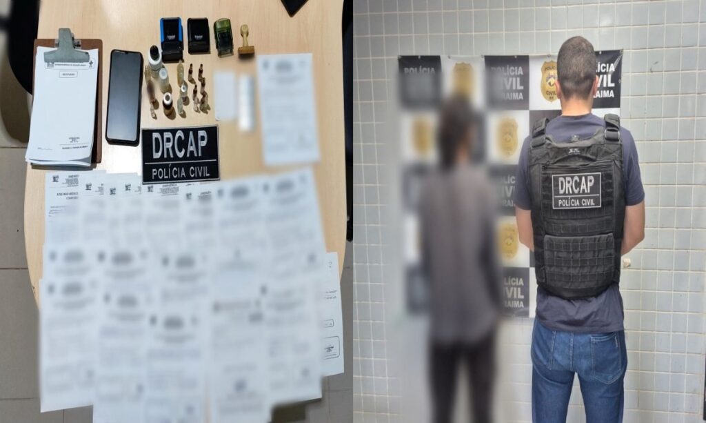Investigação após aumento de atestados suspeitos apresentados por funcionários de supermercado leva à prisão de jovem em Boa Vista